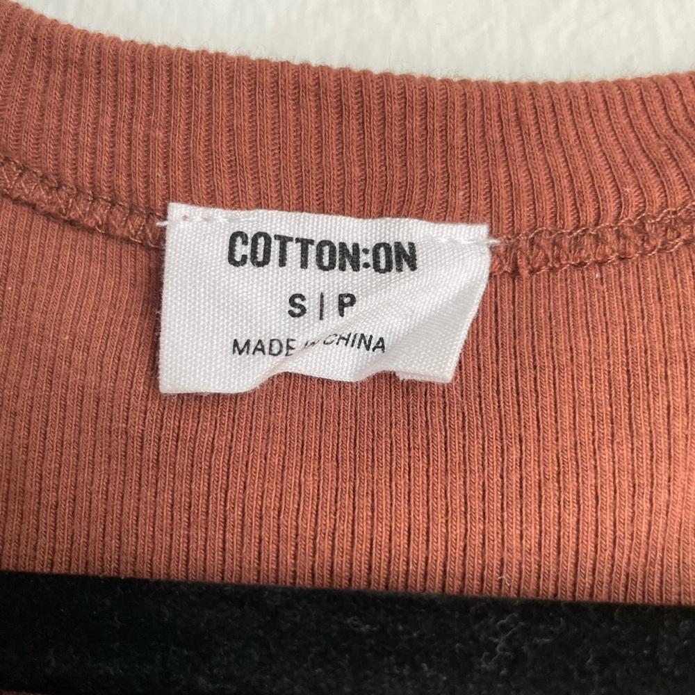 Cotton On Rust Ribbed Mini Dress - Picture 3 of 3
